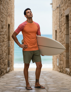 Men's Coral Chord men's short-sleeve rashguards