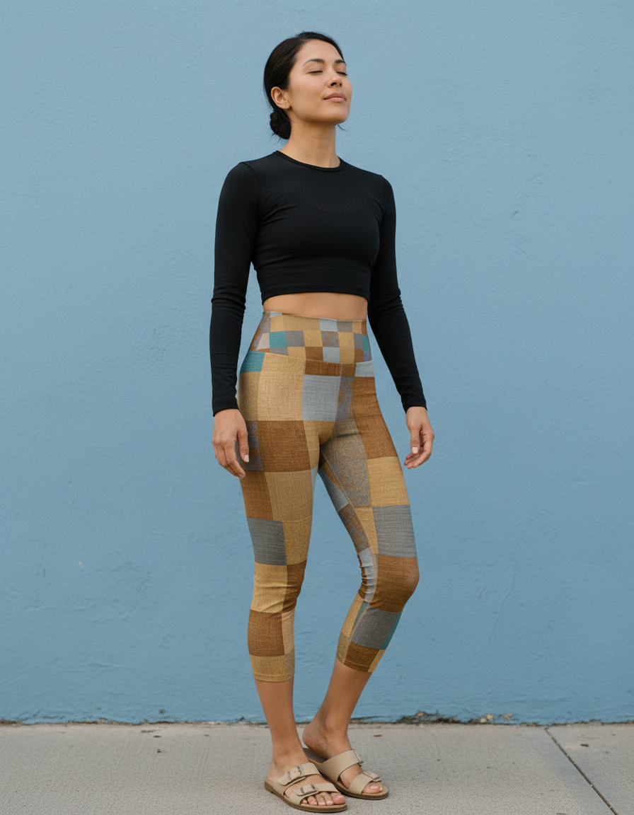 Amber Haze Jinsil capri yoga leggings