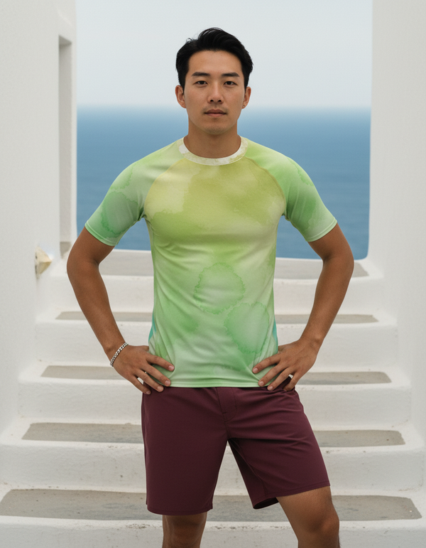 Men's Watercolor Rash Guard
