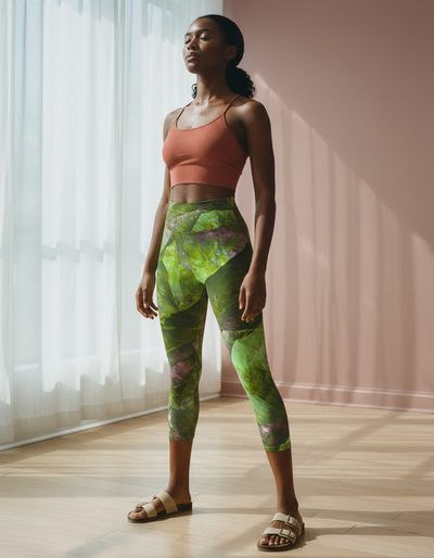 Lime Prism Capri Yoga Leggings capri yoga leggings