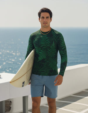 Runway Emerald Emerald Rash Guard Men's Rashguard — Dripper
