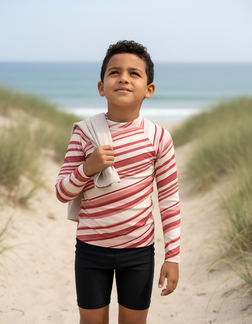 Millennial Pink Sway Kids Rash Guard Kids Rash Guard — Dripper