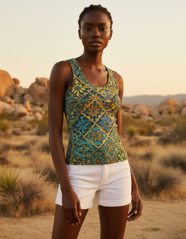 Mosaic Dream Zellige Tank Top