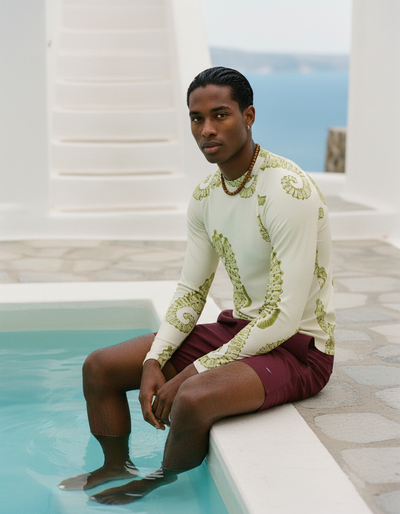 Men's Runway Chartreuse Abyss rash guard