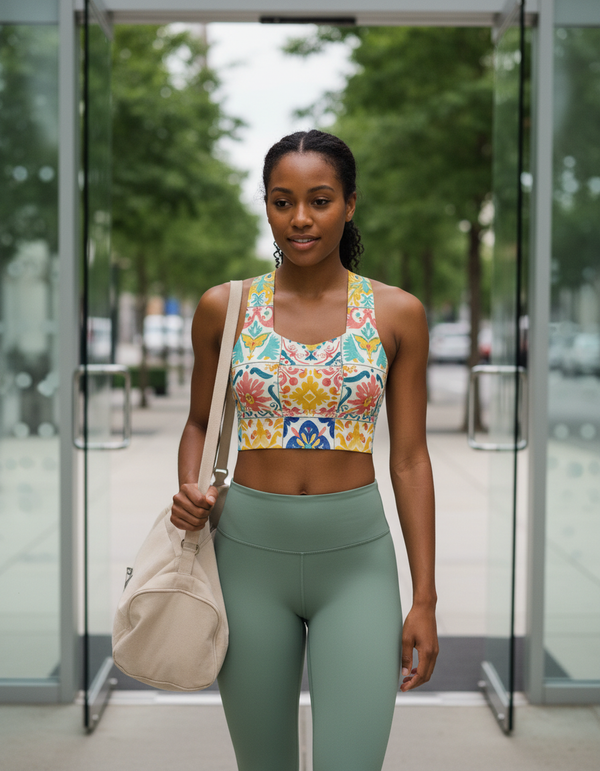 Cerulean longline sports bras