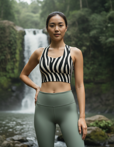 Stripes Longline Sports Bra longline sports bra