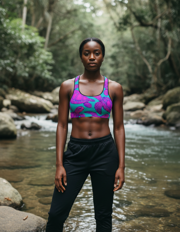 Coral Longline Sports Bra Classic longline sports bras
