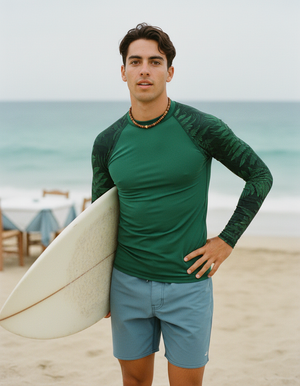 Runway Emerald Emerald Rash Guard Men's Rashguard — Dripper