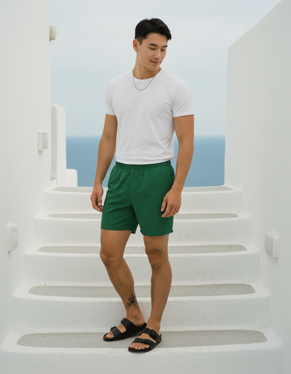 Men's Swim Trunks in Gucci Green