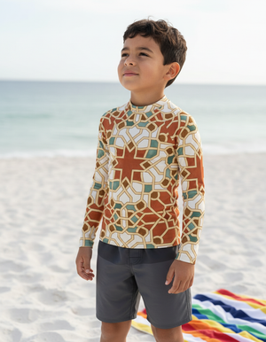 Burnt Sienna Albaicín Kids Rash Guard Kids Rash Guard — Dripper