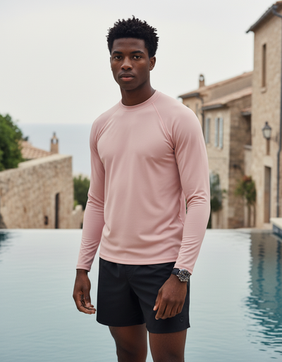 Men's Rose Quartz rash guard