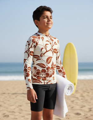Youth Burnt Sienna Fusion youth rashguards