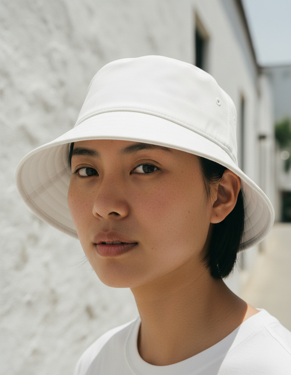 Bucket Hat in White Onyx