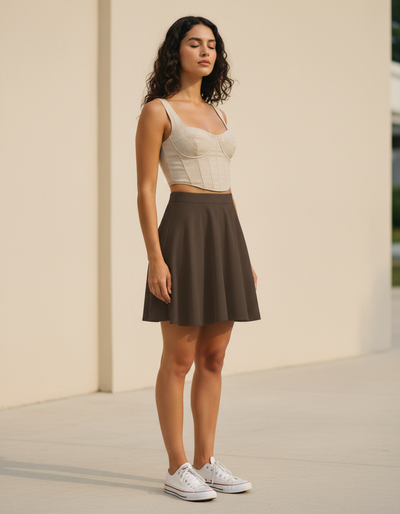 Coffee Bean Skater Skirt skater skirt