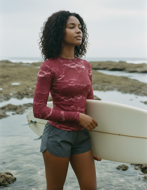Hot Pink Eclipse Rash Guard Women's Rashguard — Dripper