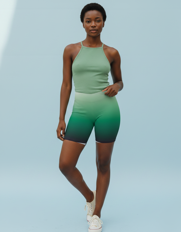 Women's Short Shorts in Runway Emerald Celestia
