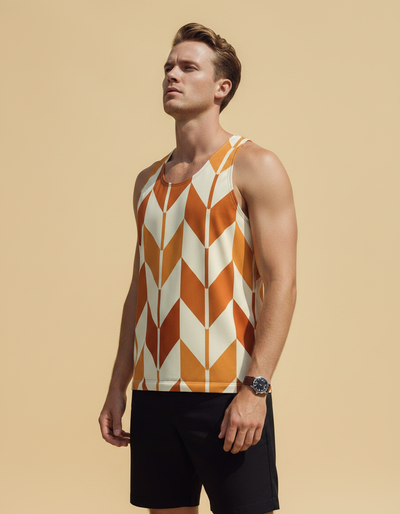 Men's Citrus Orange Kaze Tank Top tank top