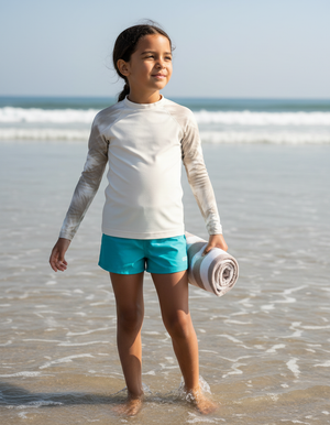 White Onyx Glacier Kids Rash Guard Kids Rash Guard — Dripper