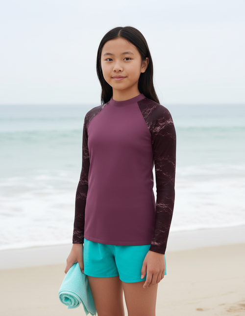 Amaranth Eclipse Youth Rash Guard Youth Rash Guard — Dripper