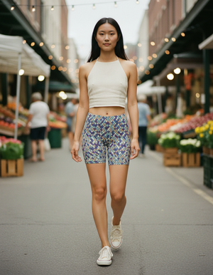 White Onyx Vortex Short Shorts Short Shorts — Dripper