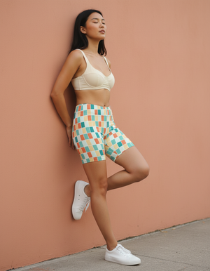 Women's Mosaic Tile Short Shorts