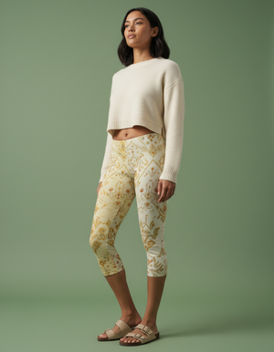 Women's Thai Silk Capri Leggings