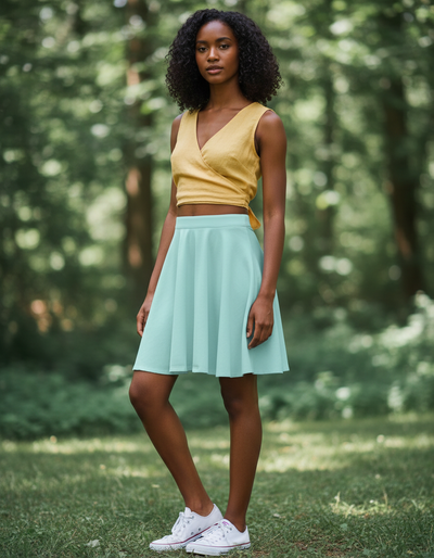 Glacier Blue Skater Skirt skater skirt