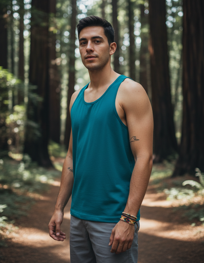 Men's Peacock Blue Tank Top tank top