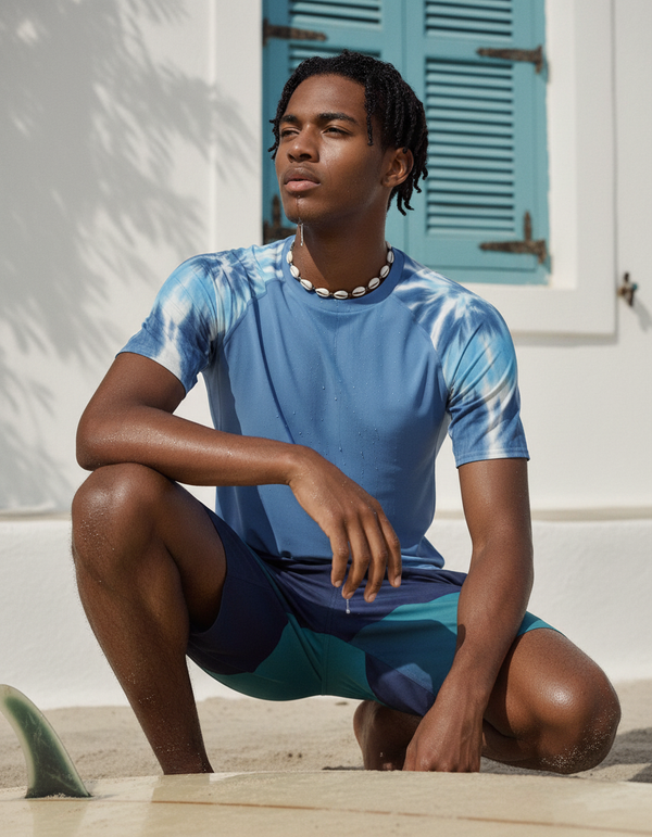 Men's Tie-Dye Rash Guard