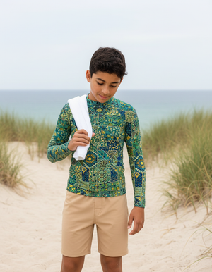 Youth Lime Riad youth rashguards