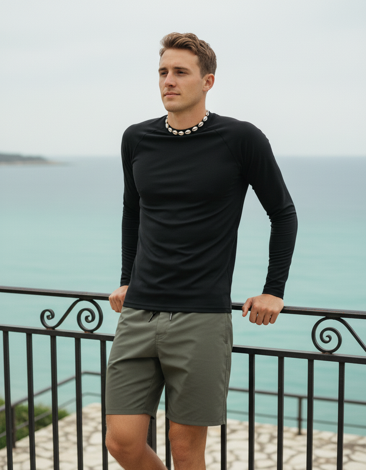 Void Black Rash Guard Men's Rashguard — Dripper