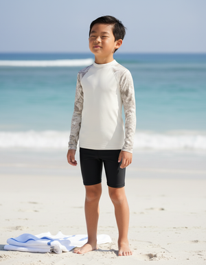 White Onyx Verdant Kids Rash Guard Kids Rash Guard — Dripper
