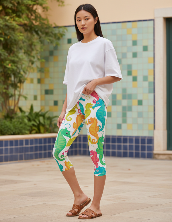 Ripple Capri Leggings Capri Leggings — Dripper