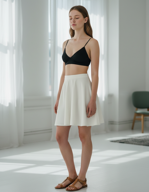 Skater Skirt in Chalk