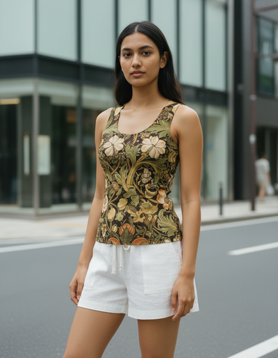 Women's Muskmelon Chrysanthemum Tank Top tank top