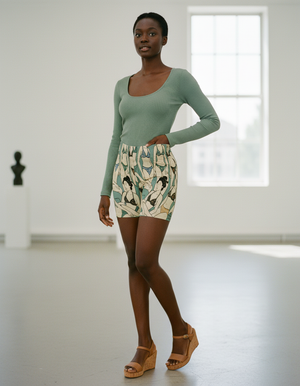 Women's Japanese Ukiyo-e Short Shorts