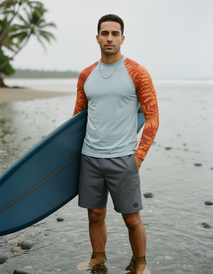 Men's Citrus Orange Emerald men's short-sleeve rashguards