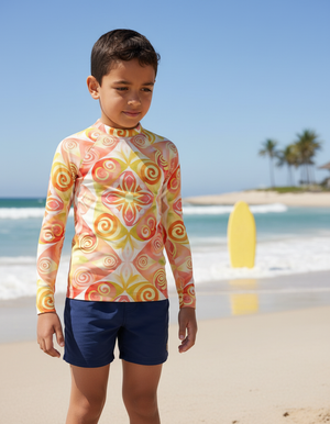 Muskmelon Prism Kids Rash Guard Kids Rash Guard — Dripper