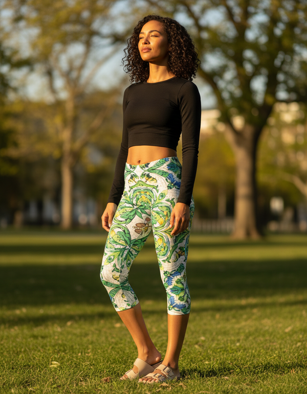 Women's Sicilian Maiolica Capri Leggings
