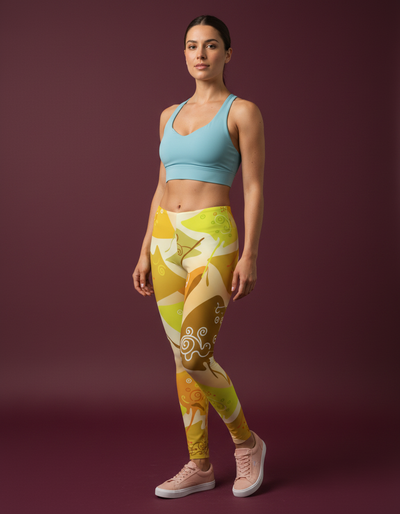 Yellow Surge Leggings leggings