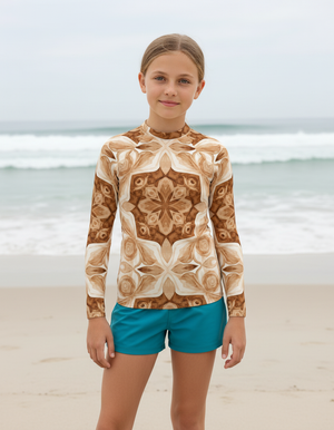 Coffee Bean Prism Youth Rash Guard Youth Rash Guard — Dripper