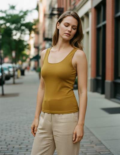 Women's Lemon Yellow Ivy Tank Top tank top