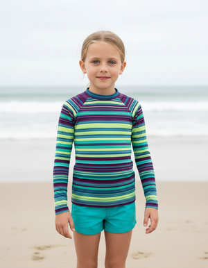 Kids Turquoise Eclipse kids rashguards