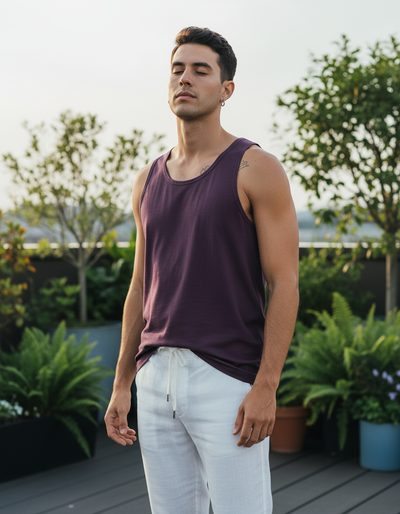 Men's Eggplant Tank Top tank top