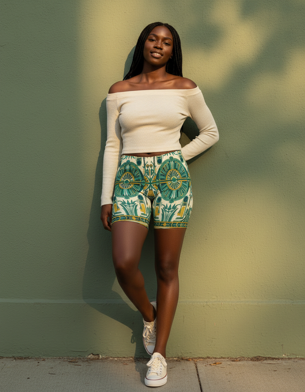 Women's Egyptian Faience Short Shorts