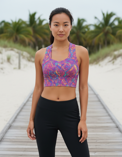 Neon Longline Sports Bra longline sports bra