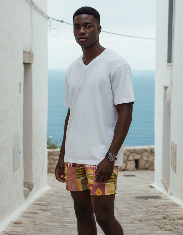 Men's African Kente Swim Trunks
