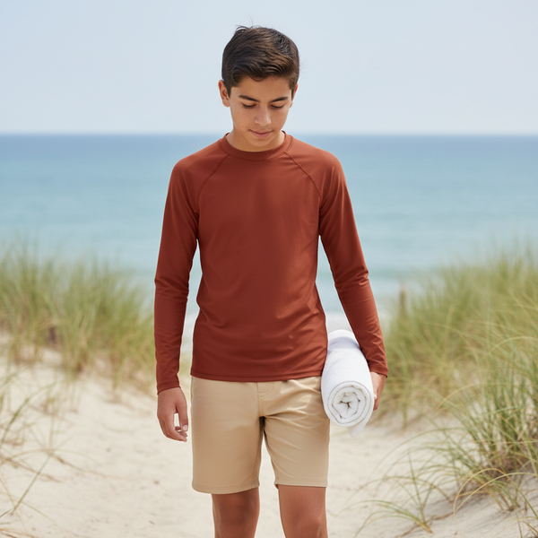 Youth Burnt Sienna Rash Guard