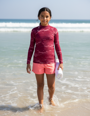 Hot Pink Eclipse Youth Rash Guard Youth Rash Guard — Dripper