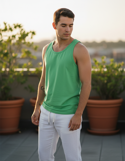 Men's Screaming Green Tank Top tank top